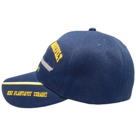 United States Navy USS Theodore Roosevelt CVN-71 Qui Plantavit Curabit Shadow Navy Blue Acrylic Adjustable Embroidered Cap - Officially Licensed