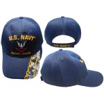 United States Navy Proudly Served Petty Officer Third Class Duty Honor Courage Navy Blue Acrylic Adjustable Embroidered Hat - Officially Licensed