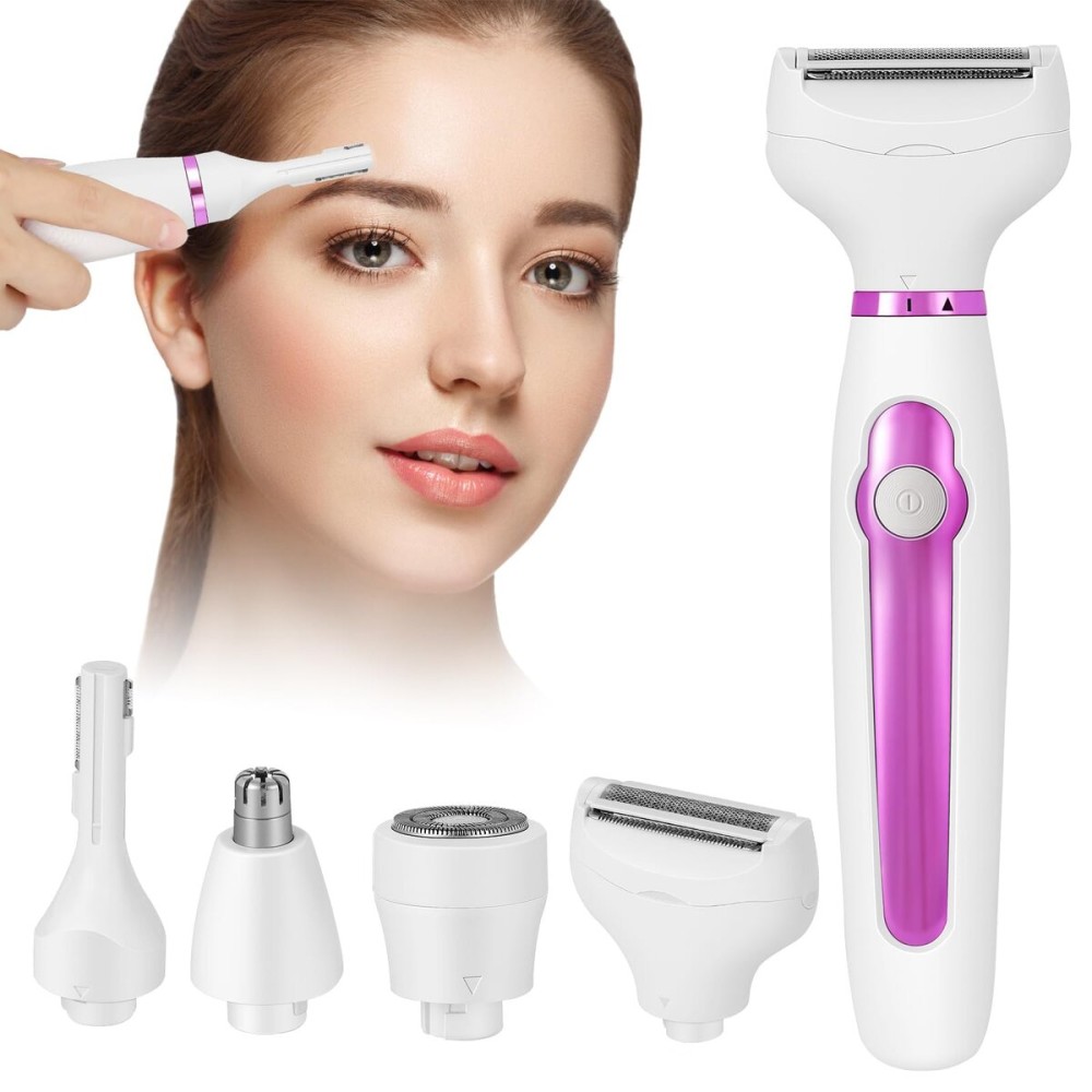Electric Bikini Trimmer and Shaver for Women - 4 in 1 Waterproof Electric Razor- Rechargeable Pubic Hair Trimmer and Facial Hair Remover for Legs, Body, Underarm, Face, Eyebrow Electric Bikini Trimmer and Shaver for Women - 4 in 1 Waterproof Electric Razor- Rechargeable Pubic Hair Trimmer and Facial Hair Remover for Legs, Body, Underarm, Face, Eyebrow