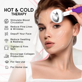 Ice Globes for Facials, Unbreakable Steel Cooling Roller, Cryo Sticks for Face, Massager for Face, Neck & Eyes, Skin Care for Dark Circles, Puffiness, Wrinkles, Collagen Production (purple) Ice Globes for Facials, Unbreakable Steel Cooling Roller, Cryo Sticks for Face, Massager for Face, Neck & Eyes, Skin Care for Dark Circles, Puffiness, Wrinkles, Collagen Production (purple)