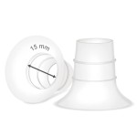 Maymom 15mm Flange Insert Compatible with Elvie Single/Double Electric, Elvie Stride Cup (24mm), Compatible with Medela PersonalFit Flex Shield, Not Original Elvie Replacement Pump Parts