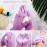Bath Gloves,16 Pcs Exfoliating Bath Gloves,Body Scrub Gloves with Hanging Loop for Beauty Spa Massage Skin Shower Body Scrubber-8 Colors