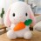 HOUPU Soft Toy - Sitting Lop Eared Rabbit, Easter White Rabbit Stuffed Bunny Animal with Carrot Soft Lovely Realistic Long-Eared Standing Pink Plush Toys (White-Carrot,12.5in/32cm)