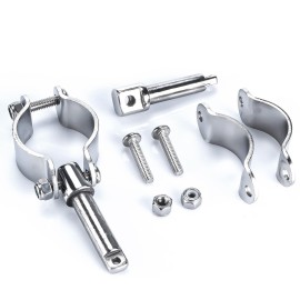 smartmarine 2X 316 Stainless Steel Clamp on Oarlocks or Rowlocks,Boat Oarlock Socket Marine Yacht