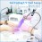 AORAEM U V Nail Lamp,Sliver 3W U V Light for Nails 35NM U V Gel X Nail Lamp with Gooseneck and Clamp for Gel Nail (AA-Silver)