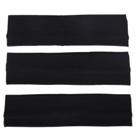MapofBeauty 3 Pack Yoga Headbands Stretchy Cotton Head Band Hairwarp Sports Running Exercise Gym (Black) MapofBeauty 3 Pack Yoga Headbands Stretchy Cotton Head Band Hairwarp Sports Running Exercise Gym (Black)