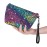 Coldinair Rainbow Glitter Leopard Print Makeup Bag Cosmetic Bag for Women,PU Leather Pouch Toiletry Travel Organizer for Women Girls