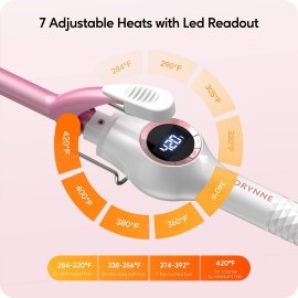 ORYNNE 1/2 Inch Curling Iron Wand Ceramic, Small Barrel Curling Iron for Tight Curls, Half Inch Tiny Curling Wand for Short & Long Hair, Heat Up Fast, Digital Temp Control ORYNNE 1/2 Inch Curling Iron Wand Ceramic, Small Barrel Curling Iron for Tight Curls, Half Inch Tiny Curling Wand for Short & Long Hair, Heat Up Fast, Digital Temp Control