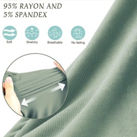 OWLOWLA Newborn Swaddle Set Stretch Wrap Swaddle Receiving Blanket for Baby Boy Girl(Olive-rm)