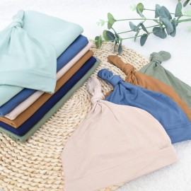 OWLOWLA Newborn Swaddle Set Stretch Wrap Swaddle Receiving Blanket for Baby Boy Girl(Olive-rm)