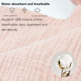Organic Cotton Muslin Lovey Blanket, Organic Cotton Muslin Kara Security Blanket Soft & Breathable Lovie Baby Gifts for Boys and Girls