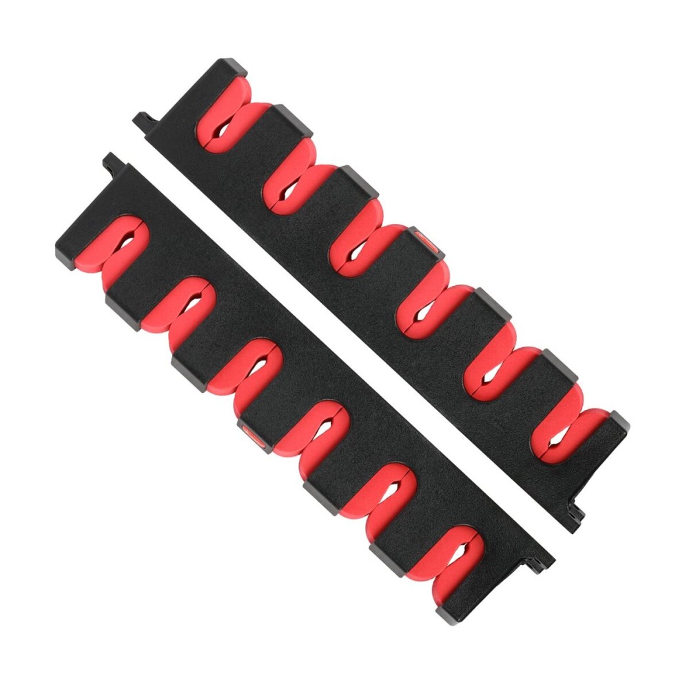 Simple Deluxe Horizontal Fishing Rod Holders Wall-Mounted - Fishing Rod Rack Great Fishing Pole Holder for Garage, Fishing Rod Rack Holds Up to 6 Rods, 13.6\'\' Red, 1 Pair Simple Deluxe