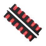 Simple Deluxe Horizontal Fishing Rod Holders Wall-Mounted - Fishing Rod Rack Great Fishing Pole Holder for Garage, Fishing Rod Rack Holds Up to 6 Rods, 13.6\'\' Red, 1 Pair Simple Deluxe