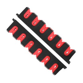 Simple Deluxe Horizontal Fishing Rod Holders Wall-Mounted - Fishing Rod Rack Great Fishing Pole Holder for Garage, Fishing Rod Rack Holds Up to 6 Rods, 13.6\'\' Red, 1 Pair Simple Deluxe