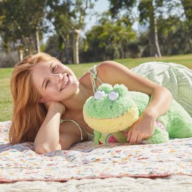 Pillow Pets Sweet Scented Watermelon Frog Stuffed Animal Plush Toy Pillow, 1 Count (Pack of 1), Green