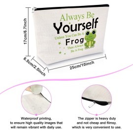 Frog Lover Gift for Girls Makeup Bag Frog Gift for Women Frog Themed Gift Animal Lover Gift for Friend Cosmetic Bag Inspirational Gift for Sister Cousin Birthday Graduation Gift Travel Cosmetic Pouch Frog Lover Gift for Girls Makeup Bag Frog Gift for Women Frog Themed Gift Animal Lover Gift for Friend Cosmetic Bag Inspirational Gift for Sister Cousin Birthday Graduation Gift Travel Cosmetic Pouch