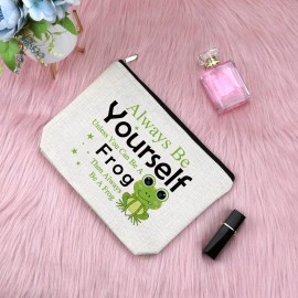 Frog Lover Gift for Girls Makeup Bag Frog Gift for Women Frog Themed Gift Animal Lover Gift for Friend Cosmetic Bag Inspirational Gift for Sister Cousin Birthday Graduation Gift Travel Cosmetic Pouch Frog Lover Gift for Girls Makeup Bag Frog Gift for Women Frog Themed Gift Animal Lover Gift for Friend Cosmetic Bag Inspirational Gift for Sister Cousin Birthday Graduation Gift Travel Cosmetic Pouch