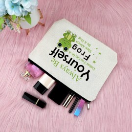 Frog Lover Gift for Girls Makeup Bag Frog Gift for Women Frog Themed Gift Animal Lover Gift for Friend Cosmetic Bag Inspirational Gift for Sister Cousin Birthday Graduation Gift Travel Cosmetic Pouch Frog Lover Gift for Girls Makeup Bag Frog Gift for Women Frog Themed Gift Animal Lover Gift for Friend Cosmetic Bag Inspirational Gift for Sister Cousin Birthday Graduation Gift Travel Cosmetic Pouch