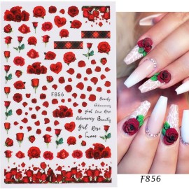 Flowers Rose Nail Art Stickers, 3D Flower Nail Self-Adhesive Sticker Design, Holographic Floral Leaf Butterfly Nail Art Decals for Women Girls Manicure Charms Decoration, Blossom Resin Nail Art Tips Flowers Rose Nail Art Stickers, 3D Flower Nail Self-Adhesive Sticker Design, Holographic Floral Leaf Butterfly Nail Art Decals for Women Girls Manicure Charms Decoration, Blossom Resin Nail Art Tips