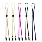 Sucrain 5 Pieces Adjustable Hat Strap Clips Hat Chin Cord with Storage Box for Golfing, Fishing Black