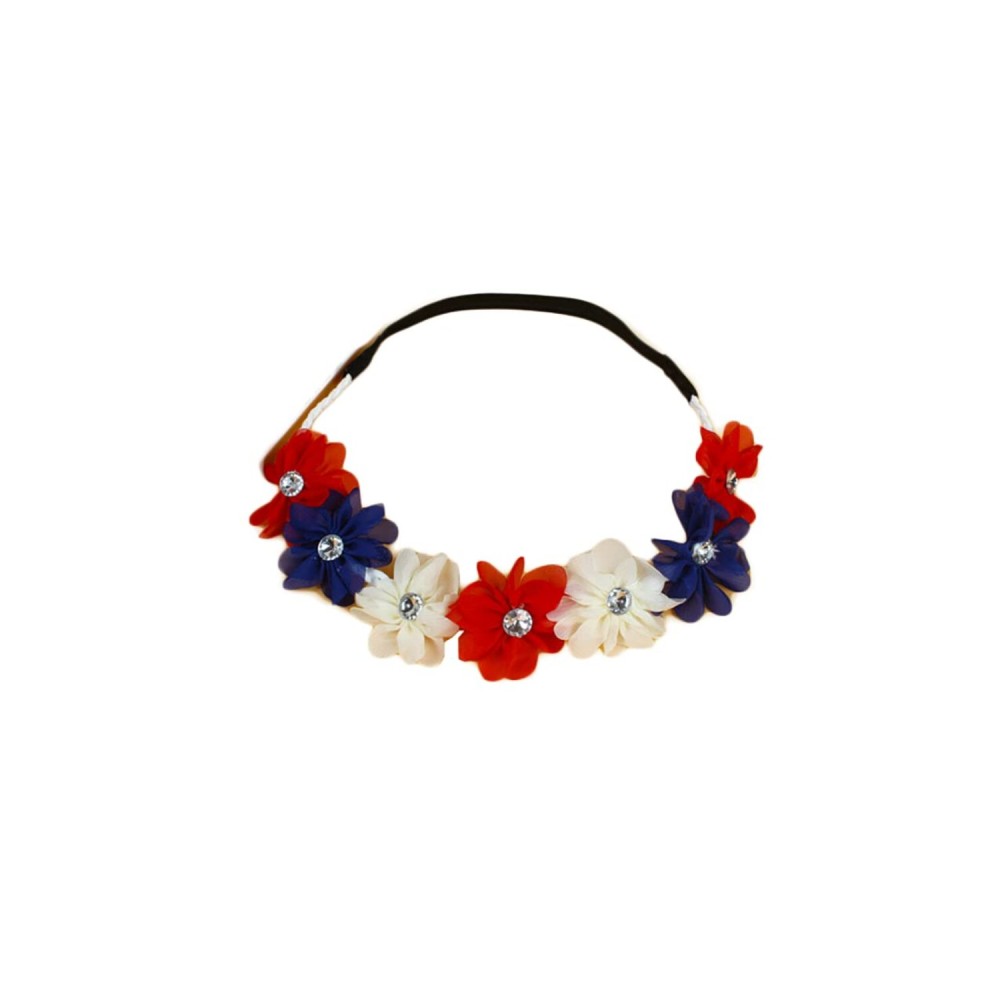 BBTDIN Patriotic Flower Crown Headband Independence Day Floral Flower Hair band JHN39 (Blue Red White) BBTDIN Patriotic Flower Crown Headband Independence Day Floral Flower Hair band JHN39 (Blue Red White)