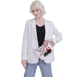 VAMSII Makeup Bag, Truck Driver, Large Capacity, Zipper Pouch, Cosmetic Case, Water Resistant for Women