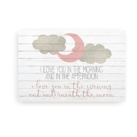 MRC Wood Products I Love You In The Morning And In The Afternoon Nursery Wall Sign Decor Kid\'s Room 12x18