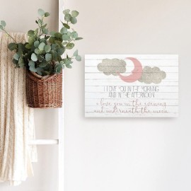 MRC Wood Products I Love You In The Morning And In The Afternoon Nursery Wall Sign Decor Kid\'s Room 12x18