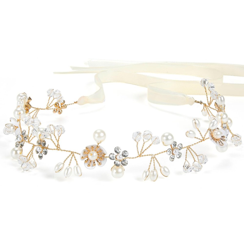 Flower Girl Headpiece, Flower Girl Hair Accessory Wedding Headpiece for Bride Princess Crown First Communion Headpiece for Girls Flower Girl Headpiece, Flower Girl Hair Accessory Wedding Headpiece for Bride Princess Crown First Communion Headpiece for Girls