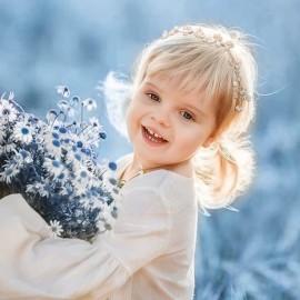 Flower Girl Headpiece, Flower Girl Hair Accessory Wedding Headpiece for Bride Princess Crown First Communion Headpiece for Girls Flower Girl Headpiece, Flower Girl Hair Accessory Wedding Headpiece for Bride Princess Crown First Communion Headpiece for Girls