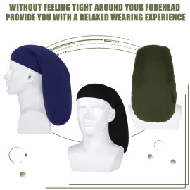 Tatuo 4 Pieces Unisex Jumbo Dreadlock Cap Long Hair Dreads Head Wrap Sleeping Cap Hair Accessories Sleep Bonnet for Men Women(Royal Blue, Navy Blue, Black, Army Green) Tatuo 4 Pieces Unisex Jumbo Dreadlock Cap Long Hair Dreads Head Wrap Sleeping Cap Hair Accessories Sleep Bonnet for Men Women(Royal Blue, Navy Blue, Black, Army Green)