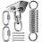 Hammock Hanging Kit Swing Spring, Suspension Hooks 1000lb Capacity Heavy Duty Swing Hangers 360 Rotate Swing Ceiling Hook for Concrete Wooden Porch Swing Chair Yoga Tree Sandbag Indoor Outdoor Gym