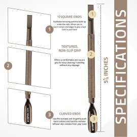Utopia Care Cuticle Pusher Tool & Spoon Nail Cleaner, Professional Stainless Steel Cuticle Remover & Cutter, Durable Manicure & Pedicure Tool for Finger & Toenails, Bronze Utopia Care Cuticle Pusher Tool & Spoon Nail Cleaner, Professional Stainless Steel Cuticle Remover & Cutter, Durable Manicure & Pedicure Tool for Finger & Toenails, Bronze