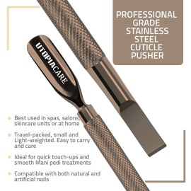 Utopia Care Cuticle Pusher Tool & Spoon Nail Cleaner, Professional Stainless Steel Cuticle Remover & Cutter, Durable Manicure & Pedicure Tool for Finger & Toenails, Bronze Utopia Care Cuticle Pusher Tool & Spoon Nail Cleaner, Professional Stainless Steel Cuticle Remover & Cutter, Durable Manicure & Pedicure Tool for Finger & Toenails, Bronze