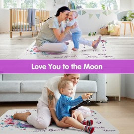 Baby Monthly Milestone Blanket, 51x40 Newborns Month Blanket Gift for Baby Shower, Soft Plush Photo Prop Blanket for Boy&Girl, Newborn Unisex Blankets with Months