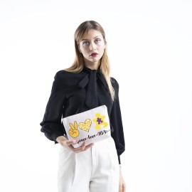 TSOTMO Behavior Therapist Gift Peace Love ABA Zipper Pouch Makeup Bag For ABA Behavior Analyst Gift (Peace love ABA)