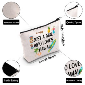 ZJXHPO Summer Vacation Cosmetic Bag Just A Who Loves Hawaii Makeup Bag With Zipper Summer Trip Travel Case Beach Lover Gift Getaway Trip Gift (Hawaii) ZJXHPO Summer Vacation Cosmetic Bag Just A Who Loves Hawaii Makeup Bag With Zipper Summer Trip Travel Case Beach Lover Gift Getaway Trip Gift (Hawaii)
