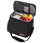 Soft Cooler Bag Insulated Leakproof Portable Collapsible Small Ice Chest for Beach Picnic Camping Travel for Car Road Trips, Lunch Box Cooler for Men Work Hieleras para Trabajo, Black