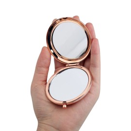 WSNANG Dancer Compact Mirror Dance Recital Gift Dancer Girls Makeup Mirror Gifts for Dance Team Ballerina Dancing Lover (Rose Gold)
