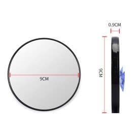 2 Pieces Portable Round 10X Magnifying Makeup Mirror Suction Cup Travel Mirror For Precise Makeup Application