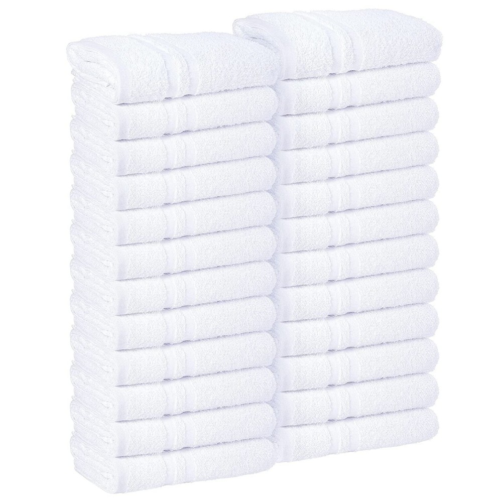 STF Linen White Salon Towels 16x27 Inch Pack of 24 100% Ring Spun Cotton Terry Towel for Gym, Hair, Beauty, Spa, Face, Hand Towels Soft & Absorbent Fingertip STF Linen White Salon Towels 16x27 Inch Pack of 24 100% Ring Spun Cotton Terry Towel for Gym, Hair, Beauty, Spa, Face, Hand Towels Soft & Absorbent Fingertip