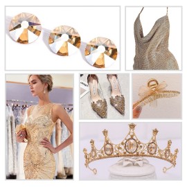 Novani Golden Shadow Rhinestones 1440pcs Flat Back Round Rhinestone Style 2088 Sparkly Crystal Gemstones for Nail Art and Crafting SS8,2.3-2.5mm Novani Golden Shadow Rhinestones 1440pcs Flat Back Round Rhinestone Style 2088 Sparkly Crystal Gemstones for Nail Art and Crafting SS8,2.3-2.5mm