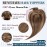 Benehair Silk Base Hair Topper With Thin Fringe Toupee Hair Middle Part Top Hairpiece for Women 150% Density Soft Remy Human Hair 14inch Toppers Hairpieces 4P27 Medium Brown&Dark Blonde 44g