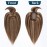 Benehair Silk Base Hair Topper With Thin Fringe Toupee Hair Middle Part Top Hairpiece for Women 150% Density Soft Remy Human Hair 14inch Toppers Hairpieces 4P27 Medium Brown&Dark Blonde 44g