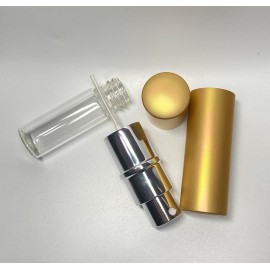 ZbFwmx 20 Pack Set 10ML Protable Refill Bulk Atomizer Spray Travel Perfume Bottle Hydrating Empty Bottle (20Pack Metal Gold)