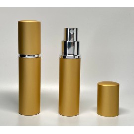 ZbFwmx 20 Pack Set 10ML Protable Refill Bulk Atomizer Spray Travel Perfume Bottle Hydrating Empty Bottle (20Pack Metal Gold)