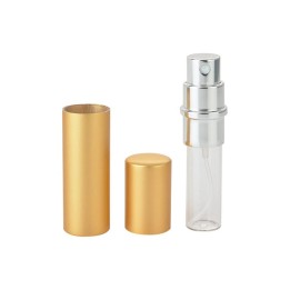 ZbFwmx 20 Pack Set 10ML Protable Refill Bulk Atomizer Spray Travel Perfume Bottle Hydrating Empty Bottle (20Pack Metal Gold)