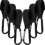 6 Pack Baby Stroller Hooks for Hanging Diaper Bags Pram Clips for Bags Multipurpose Hooks for Grocery Shopping Backpack Stroller Accessories Pram Buggy Clips Straps Hook