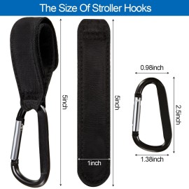 6 Pack Baby Stroller Hooks for Hanging Diaper Bags Pram Clips for Bags Multipurpose Hooks for Grocery Shopping Backpack Stroller Accessories Pram Buggy Clips Straps Hook