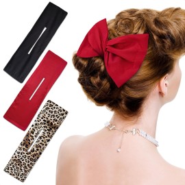 3Pcs Hair Bun Maker for Long Hairs - Deft Hair Bun Makers for Women & Girl, Hairs Twister Buns Makers, Fashion French Hairstyle Deft Buns Maker Elegant Design in Black, Red, and Leopard Print 3Pcs Hair Bun Maker for Long Hairs - Deft Hair Bun Makers for Women & Girl, Hairs Twister Buns Makers, Fashion French Hairstyle Deft Buns Maker Elegant Design in Black, Red, and Leopard Print